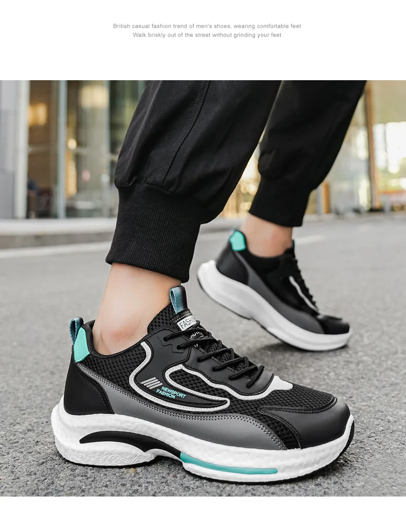 

Men Soft Cushion White Grey Orange Mesh Platform Running Shoes All Mat Gulf Male Office Outdoor Daily Walking Sneakers