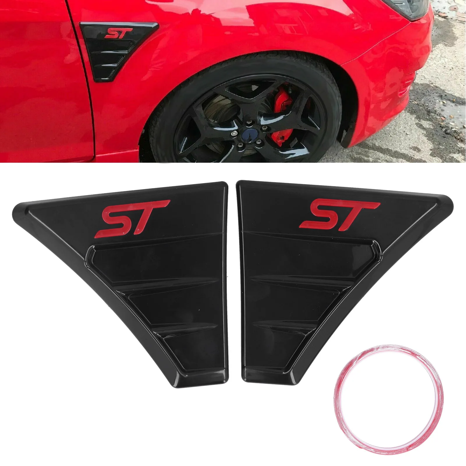 

Pair of Fender Side Vent Cover Trim SI-... - ST RS Style Modification for FORD FOCUS MK 2