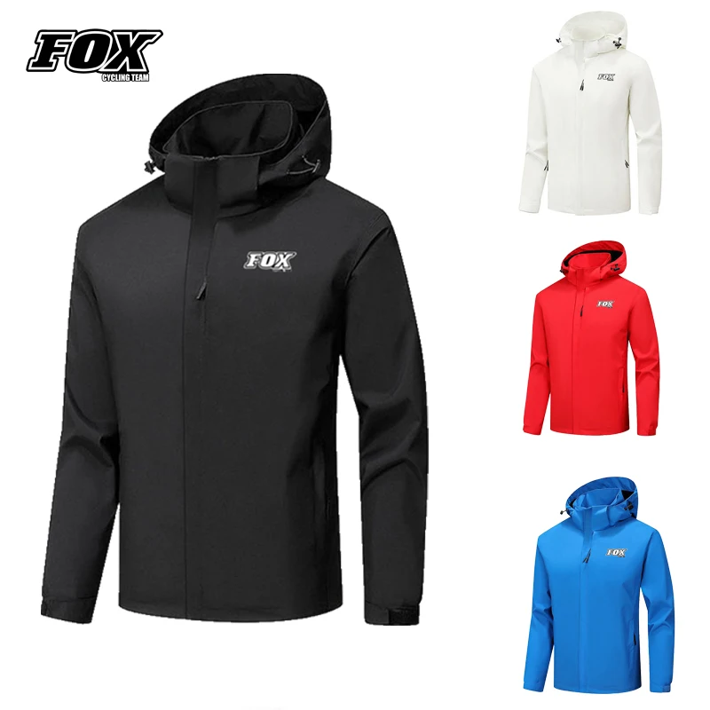 

FOX Cycling Team Bicycle Motocross Raincoat Men MTB Downhill Jacket Windproof Waterproof Road Bike Riding Racing Clothing Autumn