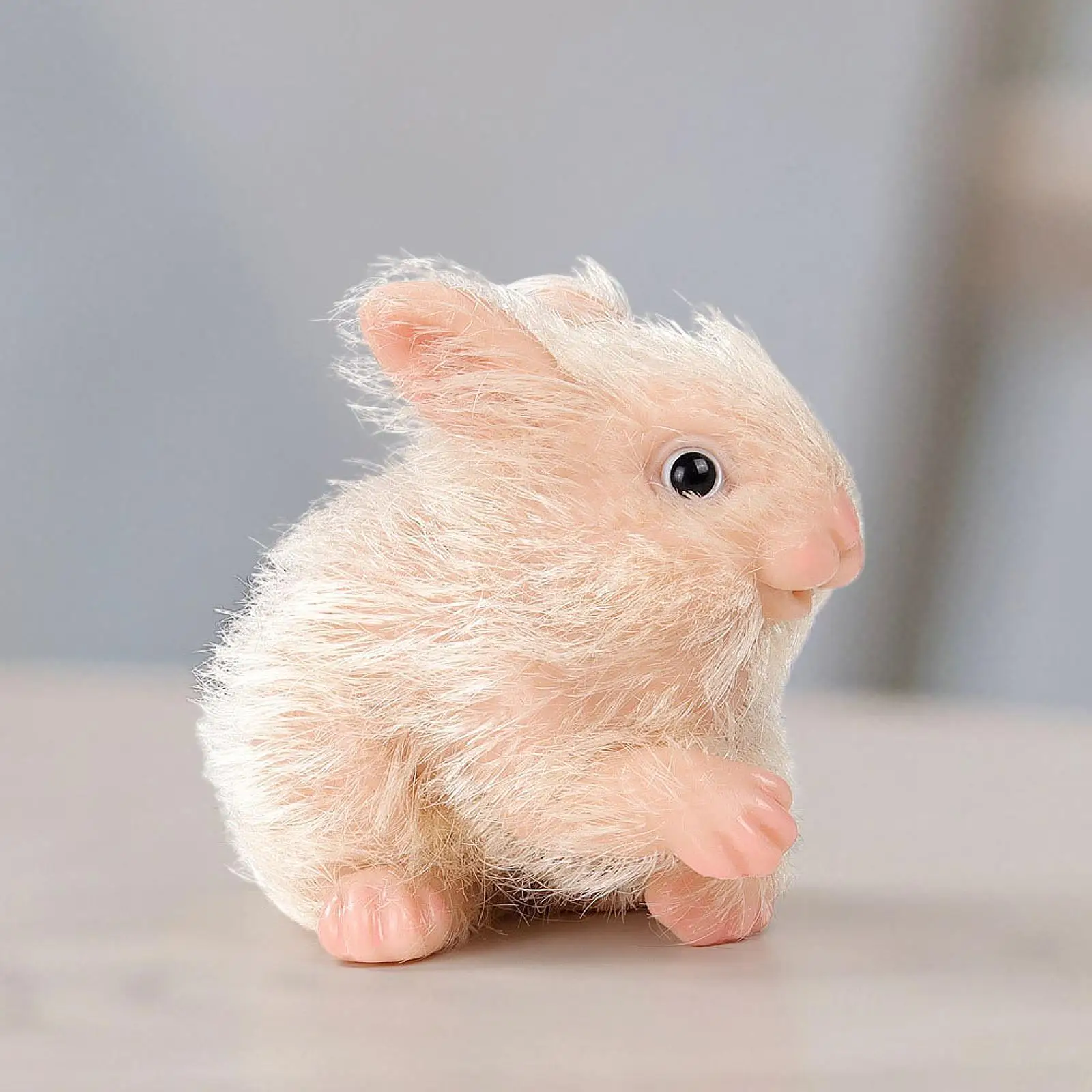 Realistic Rabbit Doll Mini for Role Playing Tabletop Decoration Ornament