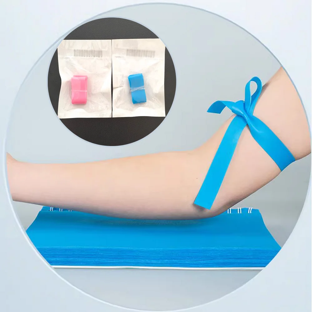 

10 полосок, розовый эластичный пояс, одноразовый жгут, аптечка, медицинский резиновый жгут, одноразовый жгут