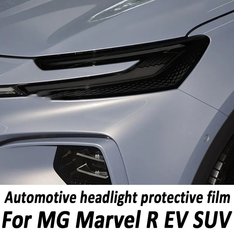 

Car Front Lamps Headlight Smoked Black TPU Protective Film Anti-scratch Repair Sticker For MG Marvel R Electric EV Accessories