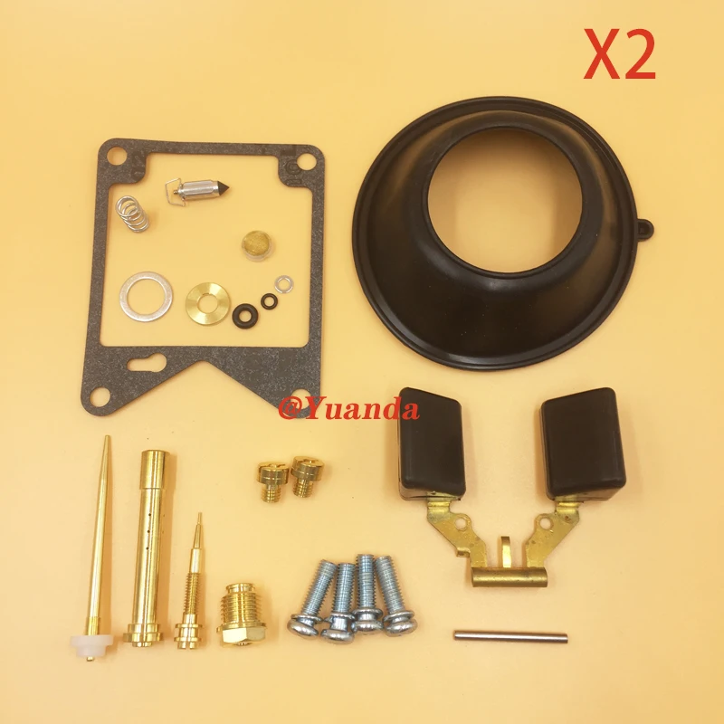 2Set For Yamaha Virago 750 XV750 1981-1983 Carburetor Repair Kit Diaphragm Float