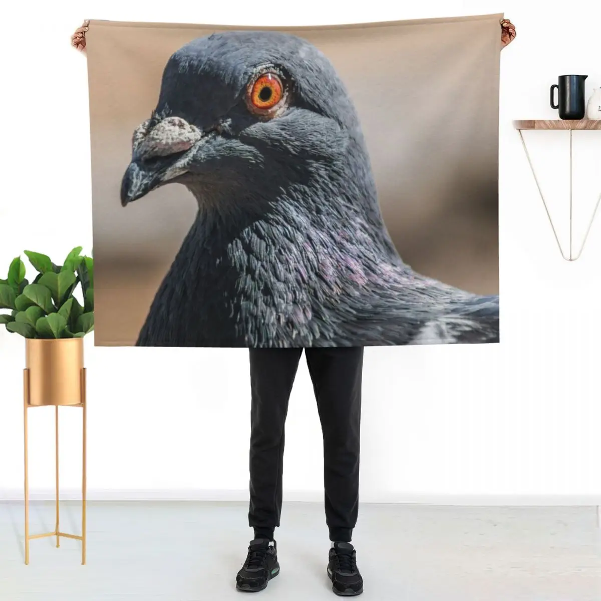 Pigeon Throw Blanket Soft Home Decor Blanket for Couch Bedroom