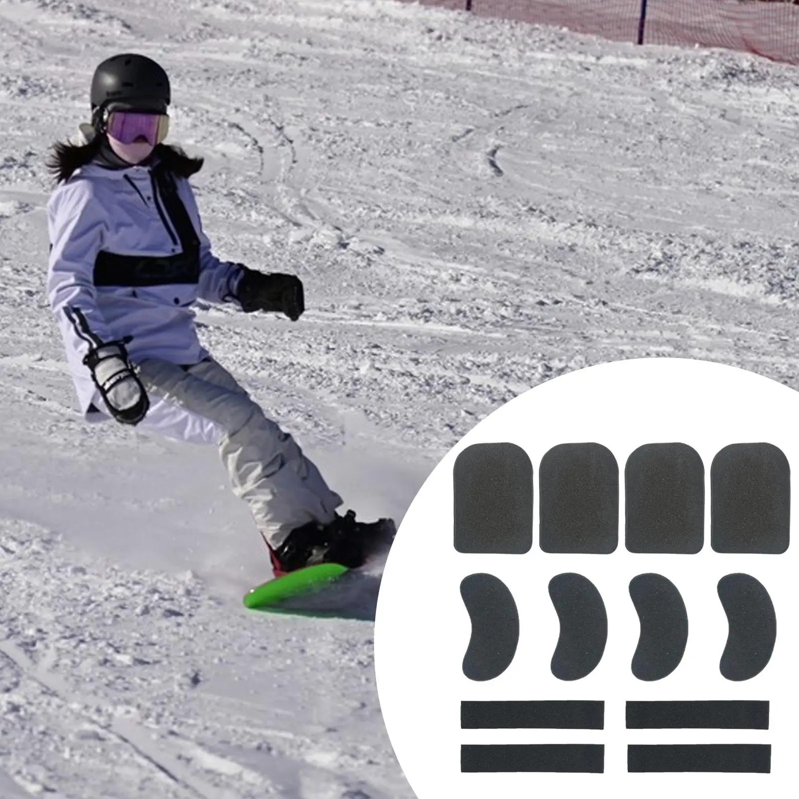 

12x Snowboard Shin Pads, Professional Premium Thinkened Ski Boot Liner for Winter Skiing Snowboarding, Cuttable Ski Shin Guards