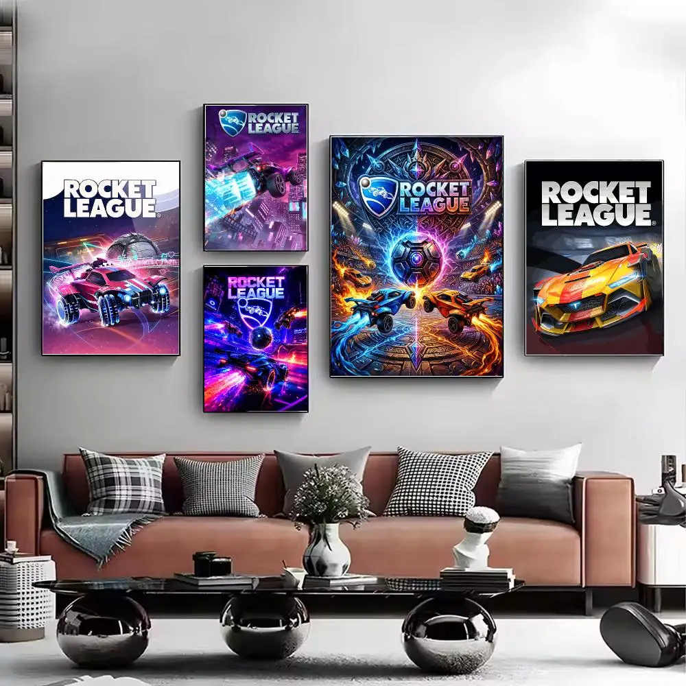 Game R-Rocket League Poster HD Wall Art Aesthetic Home Decor for Living Room Bedroom Café Office Stylish Gift