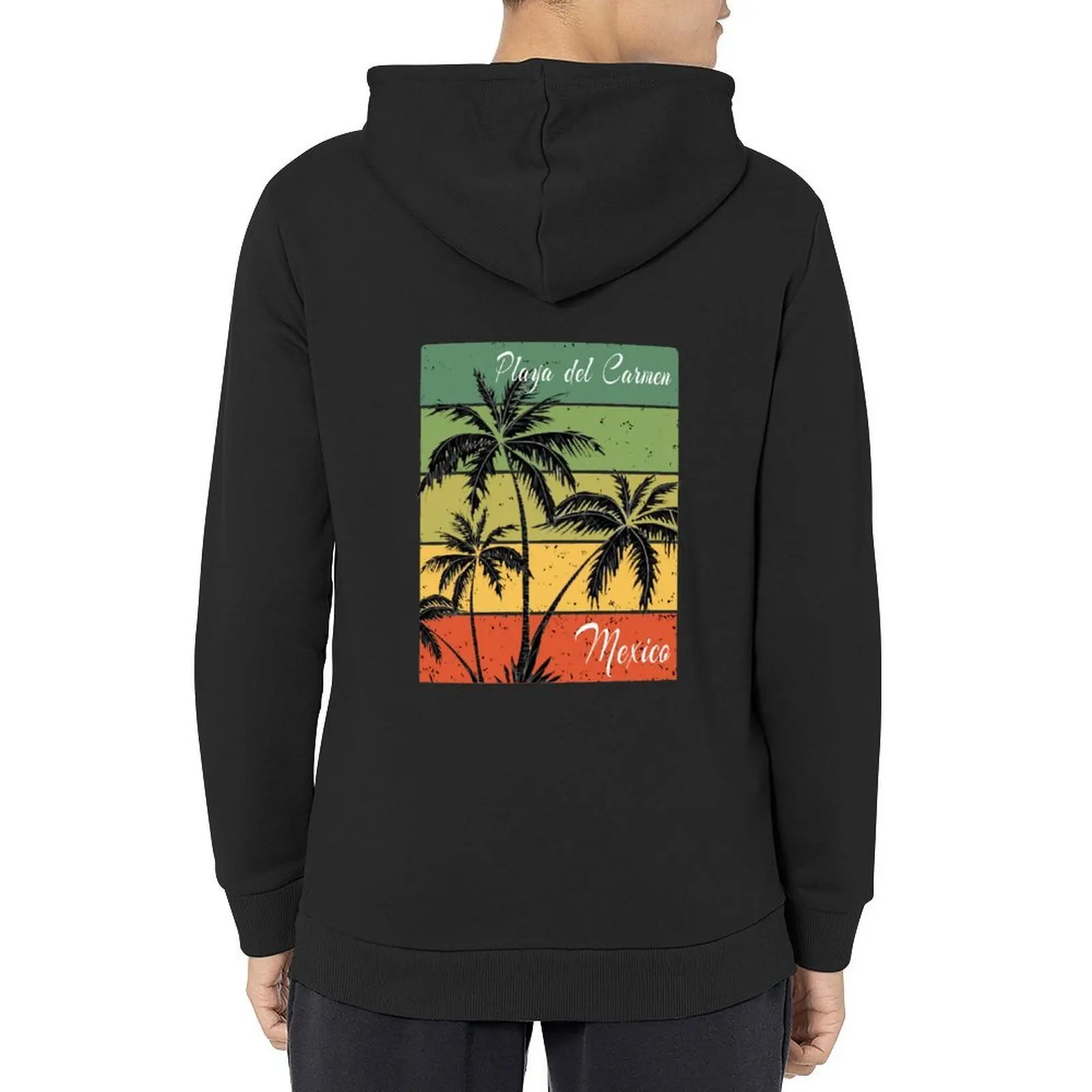 

Playa del Carmen Mexico Tropical Beach Sunset T Shirt Hoodie men's sweat-shirt autumn aesthetic clothing big size hoodie