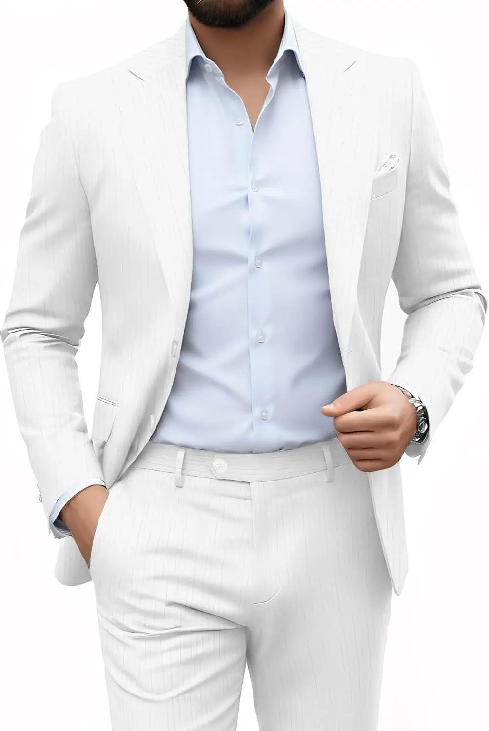 

Mens Suit Slim Fit 2 Piece Wedding Outfit Suits for Men Blazer Pants Set