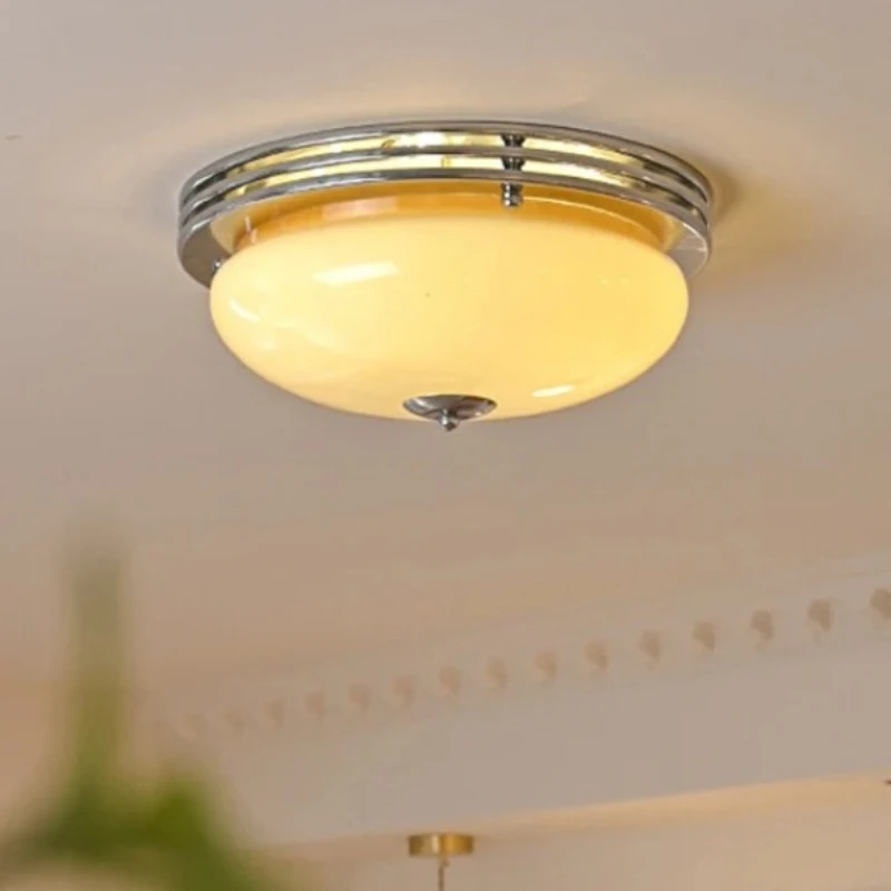 

Bauhaus Modern French Balcony Bedroom Corridor Porch Glass Ceiling Lamps Living Study Room Art Deco Decorative Ceiling Lighting