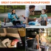 휴대용 발전소 300W/150W 태양열 발전기 보조베터리 캠핑 CPAP RV용 110V/230V AC/DC/USB/USB C LiFePO4 배터리 팩 6