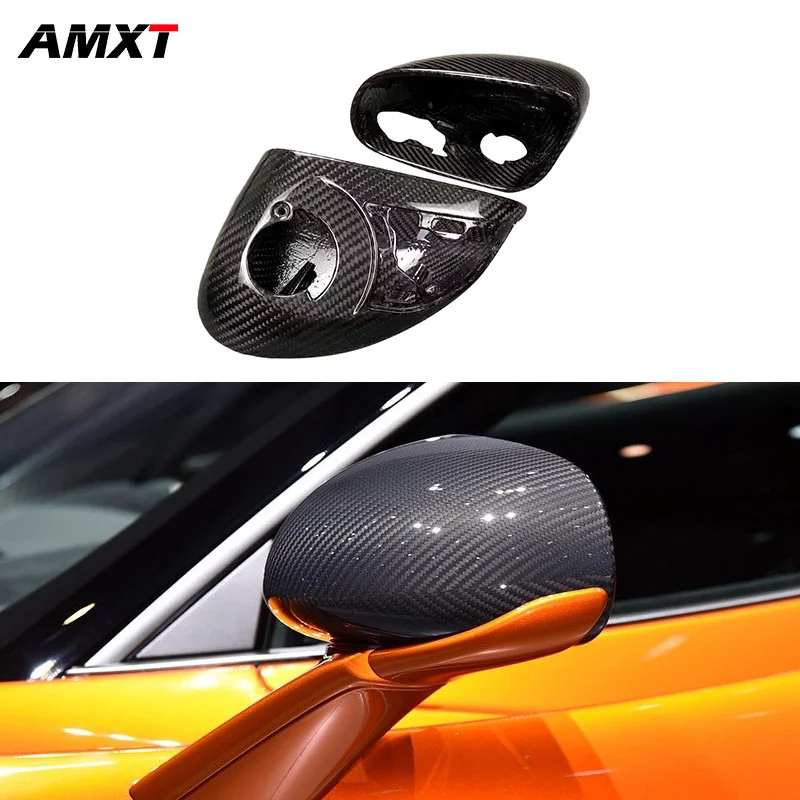 High Quality Dry Carbon Fiber OEM Style Review Mirror Cover Body Kits For McLaren 720S-Carbon Black 100% Fitment Easy