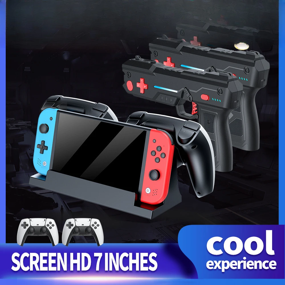 Console de jogos portátil portátil de alta definição, 7 polegadas, tela IPS, código aberto, nostálgico, retrô, arcade