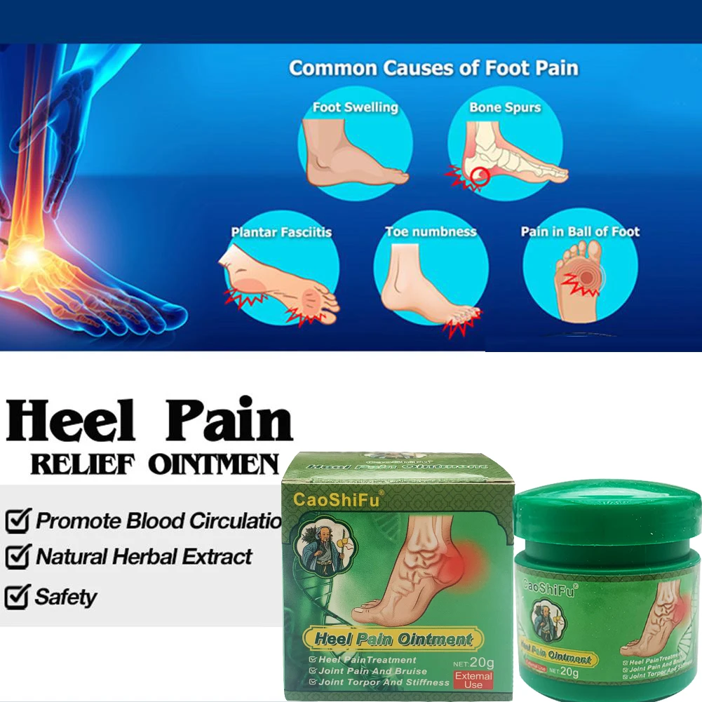 ZB Heel Spur Treatment Pain Relief Ointment Herbal Bone Spurs Achilles Tendonitis Cream Heel Pain Plaster Foot Care Tools