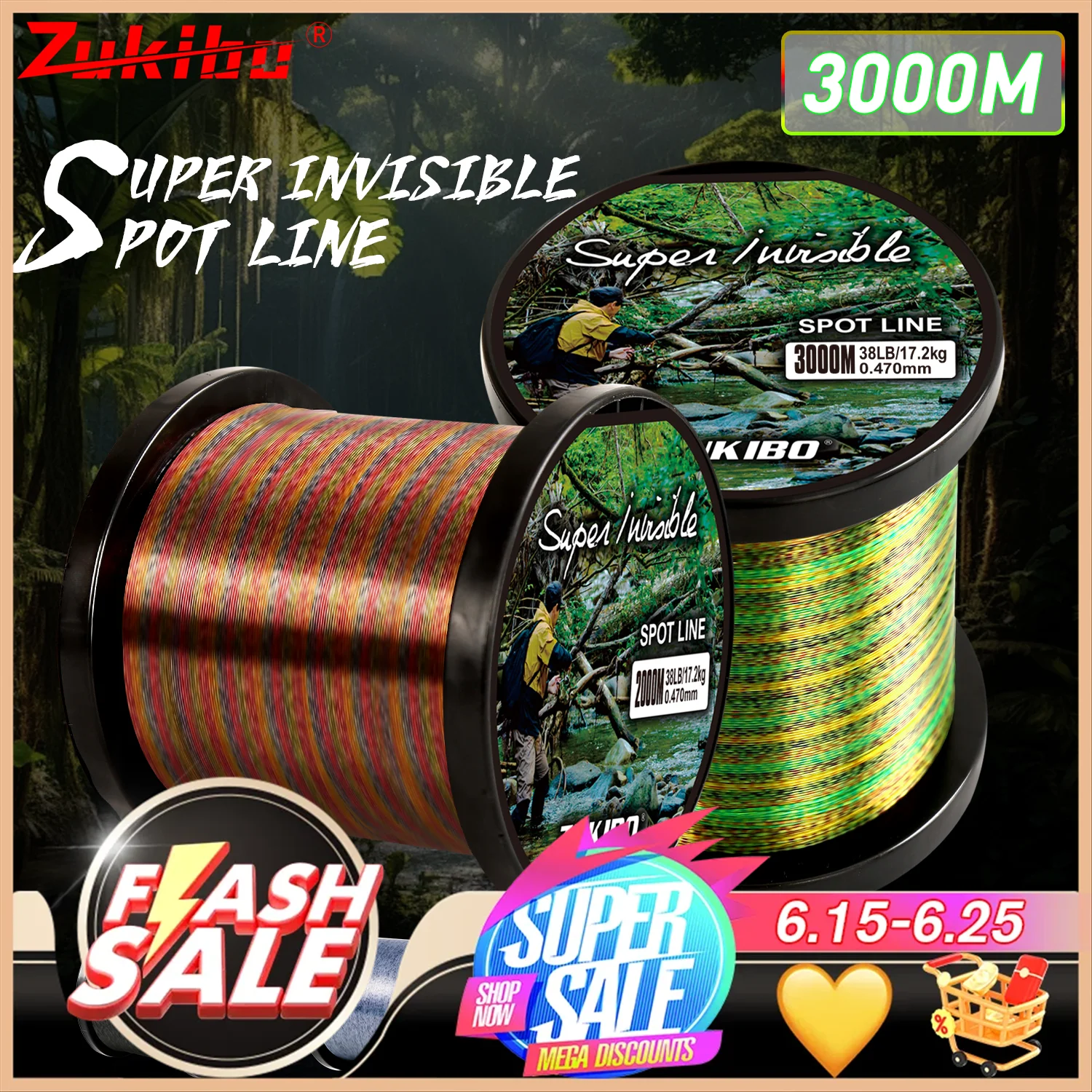 Copolymer Line - ZUKIBO 2000 متر 1000 متر 500