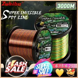 ZUKIBO 2000m 1000m 500m Invisible Fishing Line Speckle Fluorocarbon Coating Line 0.18mm-0.47mm 2-38LB Super Strong Spotted Line