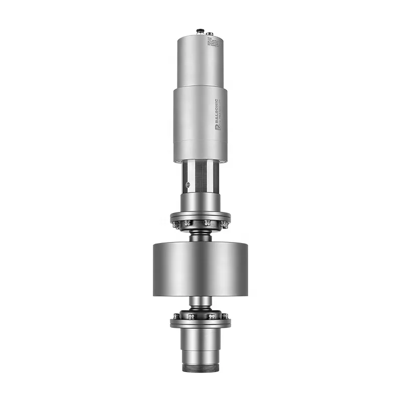 Thermoplastic material circumferential radial imprint welding ultrasonic  machine