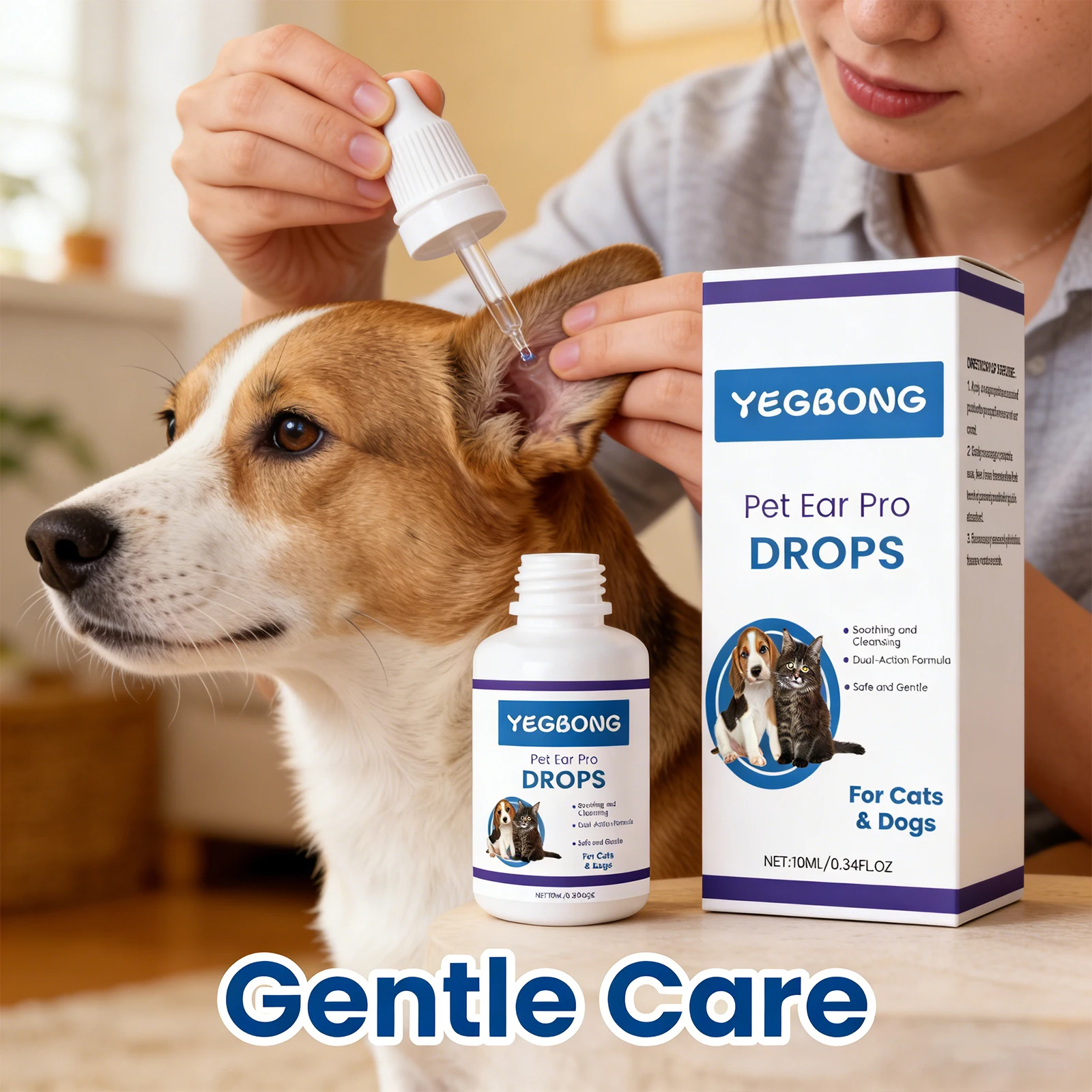 

Pet Ear Care Drops Removing Dirt Dandruff Eliminating Mites Relieve Itching Reduce Odor Anti-Fungals Pet Earwaxr Cleaning Liquid