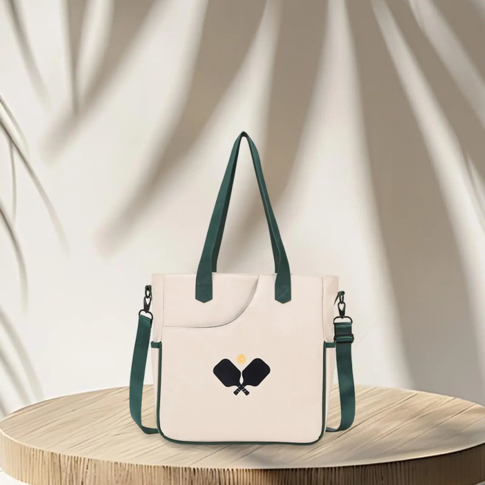 Pickleball Tote Bag with Adjustable Shoulder Strap Lightweight Stylish Table