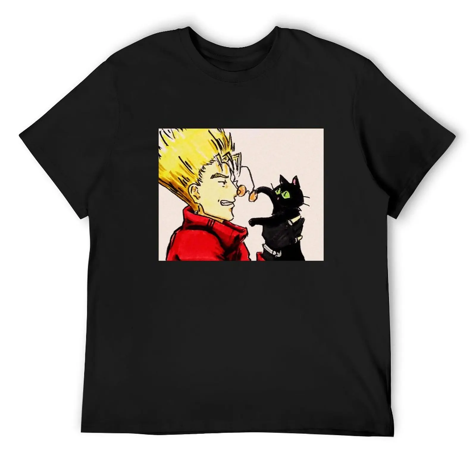 

Little Black Cat T-Shirt oversizeds customs design your own korean fashion mens graphic t-shirts