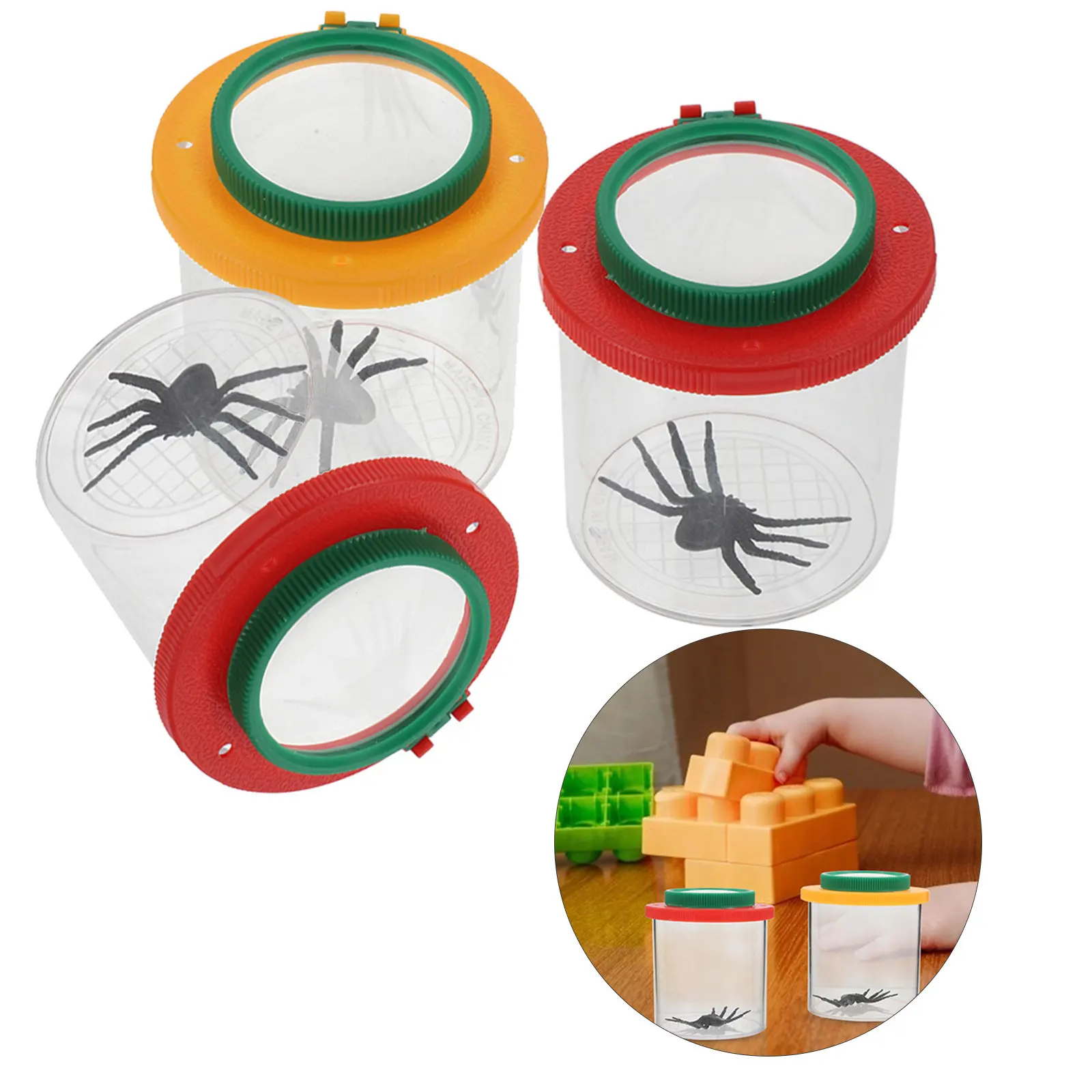 3-teiliges Insekten-Beobachtungsset mit Lupe, Lehrreiches Outdoor-Erkundungswerkzeug für Kinder