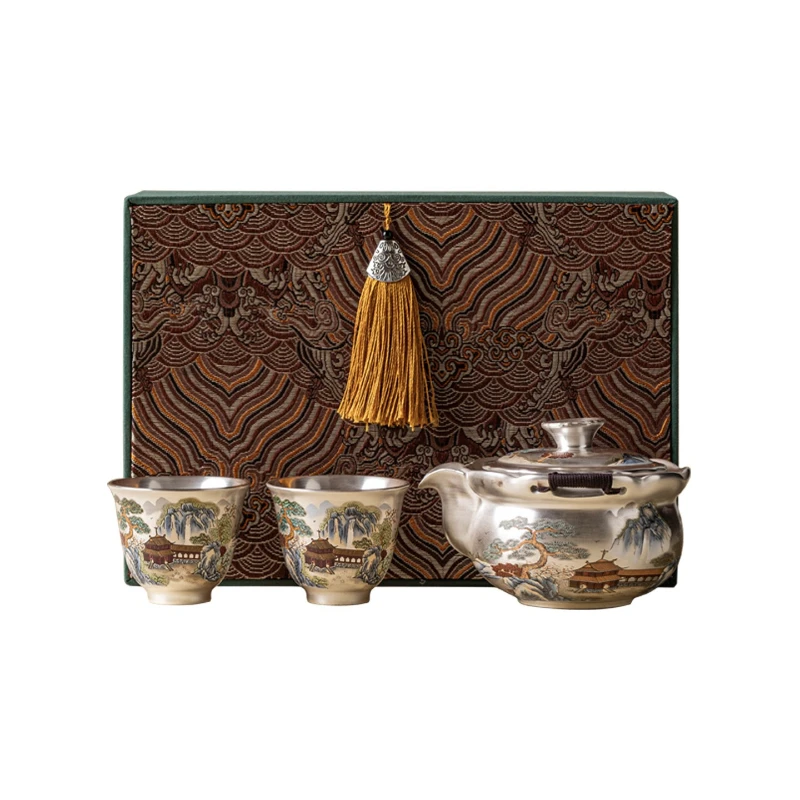 

999 Liu Yin Xanadu Kung Fu Tea Set Travel Set Portable One Pot Two Cups Tea Special Teapot