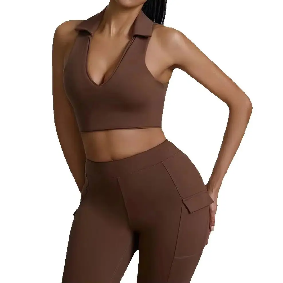 

Yoga Gym Bras Women Sports Bras Collar Yoga Top Vest High Shockproof Quick-drying Running Fitness Underwear Ladies Sportswear