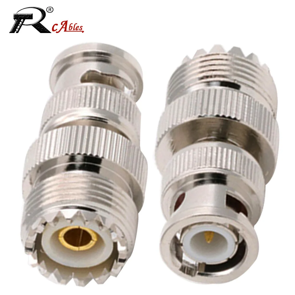 RF Adapter BNC to PL259 UHF SO239 UHF Kit Male to Female RF Coaxial Connector Kit for CB Radio Extension Cable Adapter Kit