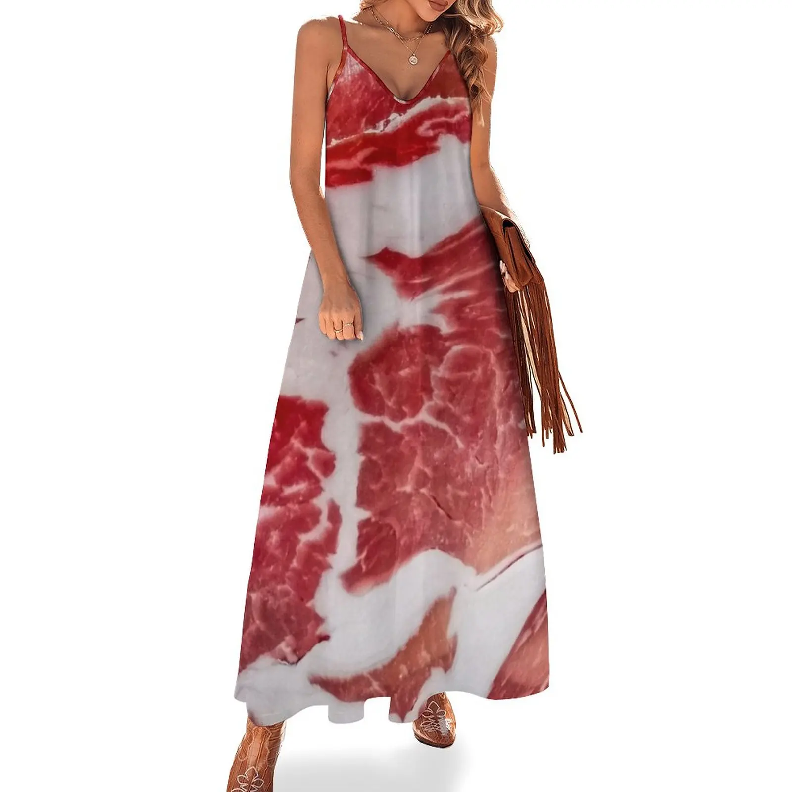

Meat Texture Closeup Sleeveless Dress woman dress summer dress daily women's summer clothing 2024 festival outfit women