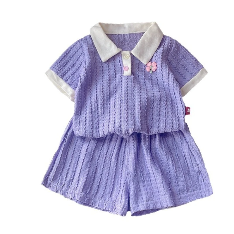 

New Summer Baby Girls Clothes Suit Children Short Sleeved T-Shirt Shorts 2Pcs/Sets Infant Fashion Casual Costume Kids Tracksuits