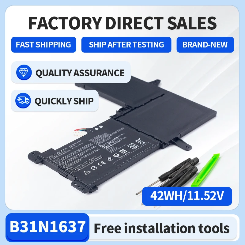 SOMI B31N1637 C31N1637 Laptop Battery for ASUS VivoBook X510 X510U X510UQ X510UA S510U S510UF S510UQ F510U F510UA F510UQ F510QA