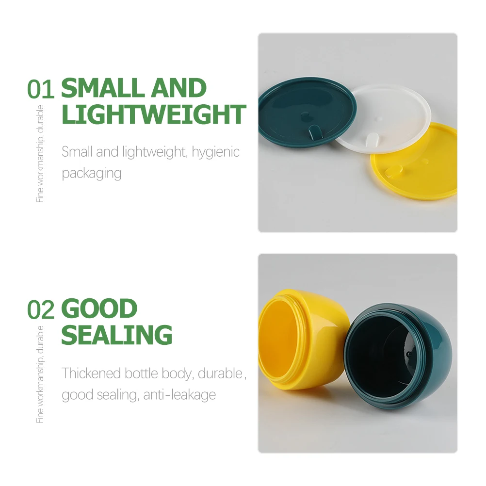 

6pcs Jar Travel Lotion Cream Bottle Container Plastic Sample Containers Backpack Gym Bag Reusable Skincare