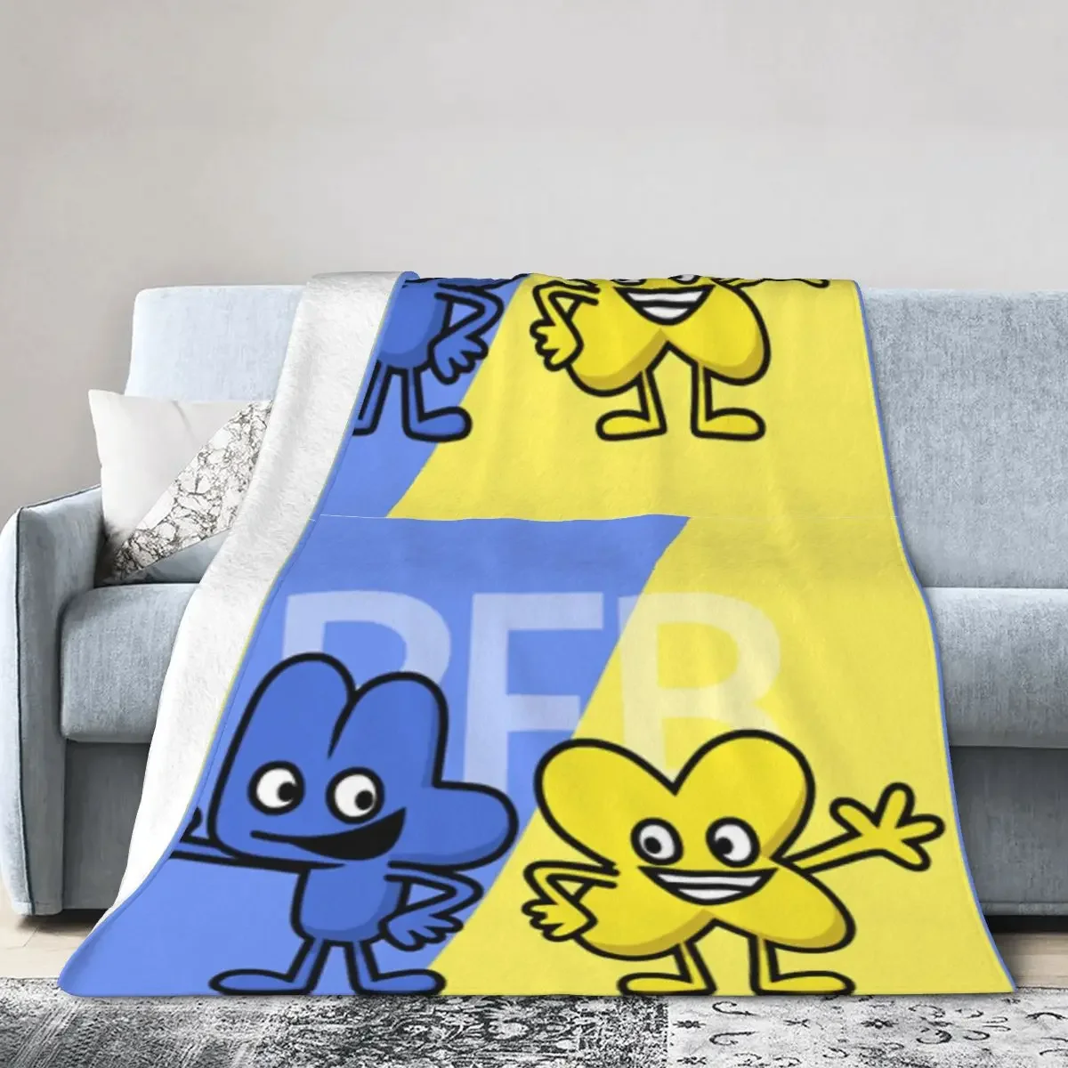 

BFB 4 And X Design Blanket Soft Warm Flannel Throw Blanket Plush for Bed Living room Picnic Travel Home Sofa