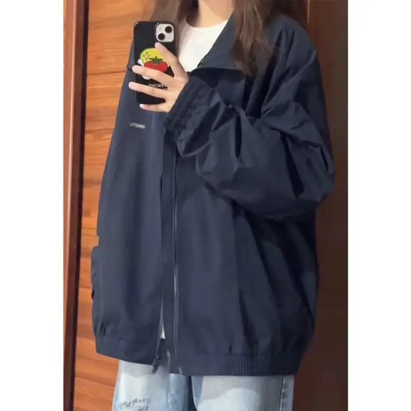 

Женские осенние куртки 2025 года с хлопковой подкладкой и пуговицами, базовое бархатное пальто с загнутыми краями, высококачественная подкладка для пар, студенческое бархатное пальто