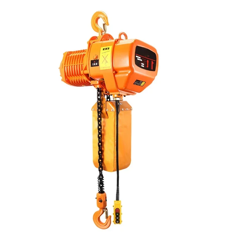 Polipasto de cadena eléctrico portátil, grúa fija de cadena única, Industrial, 220V/1100W/1500W