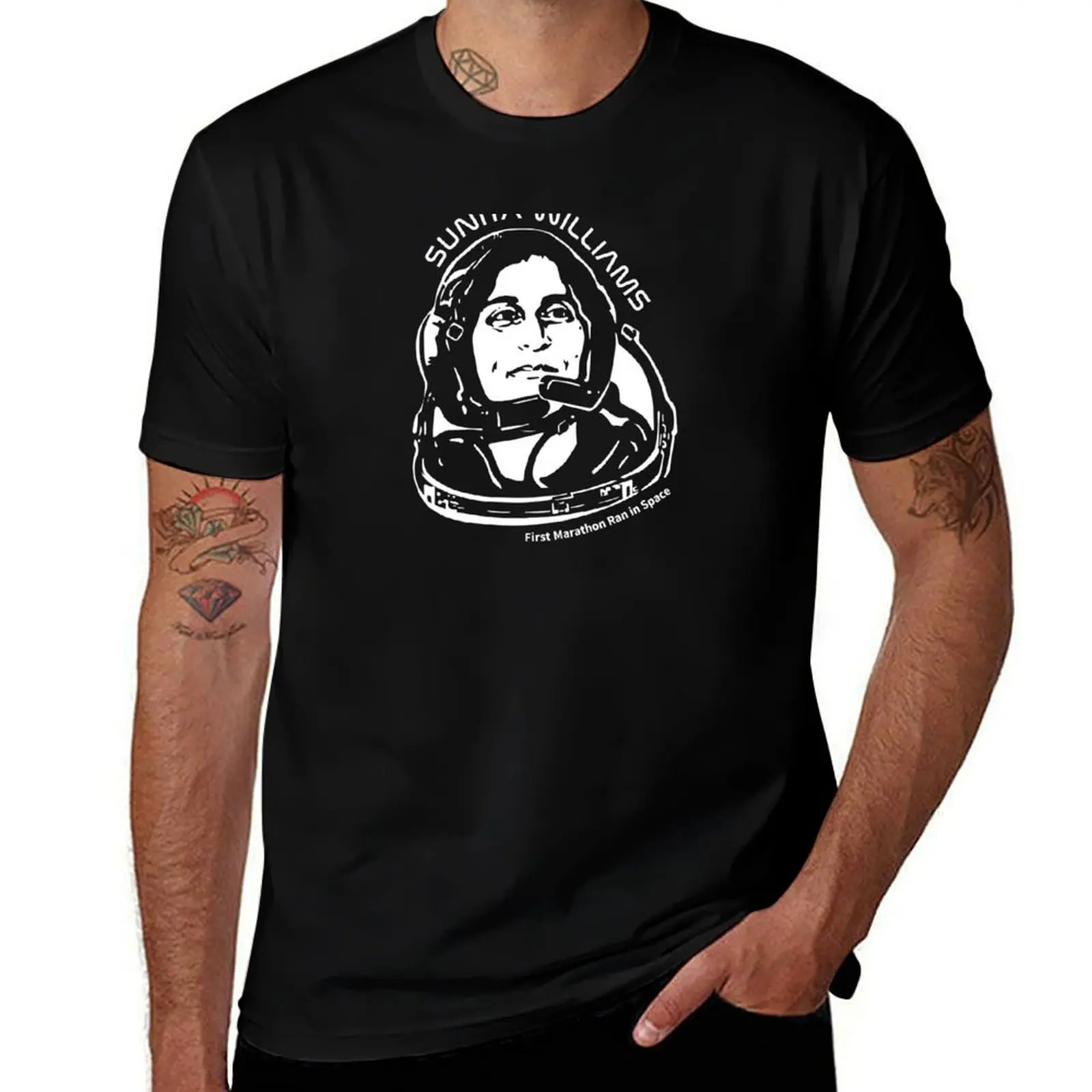 

Women in Space: Sunita Williams T-Shirt basketball graphic tees Anime t-shirt plain black t shirts men