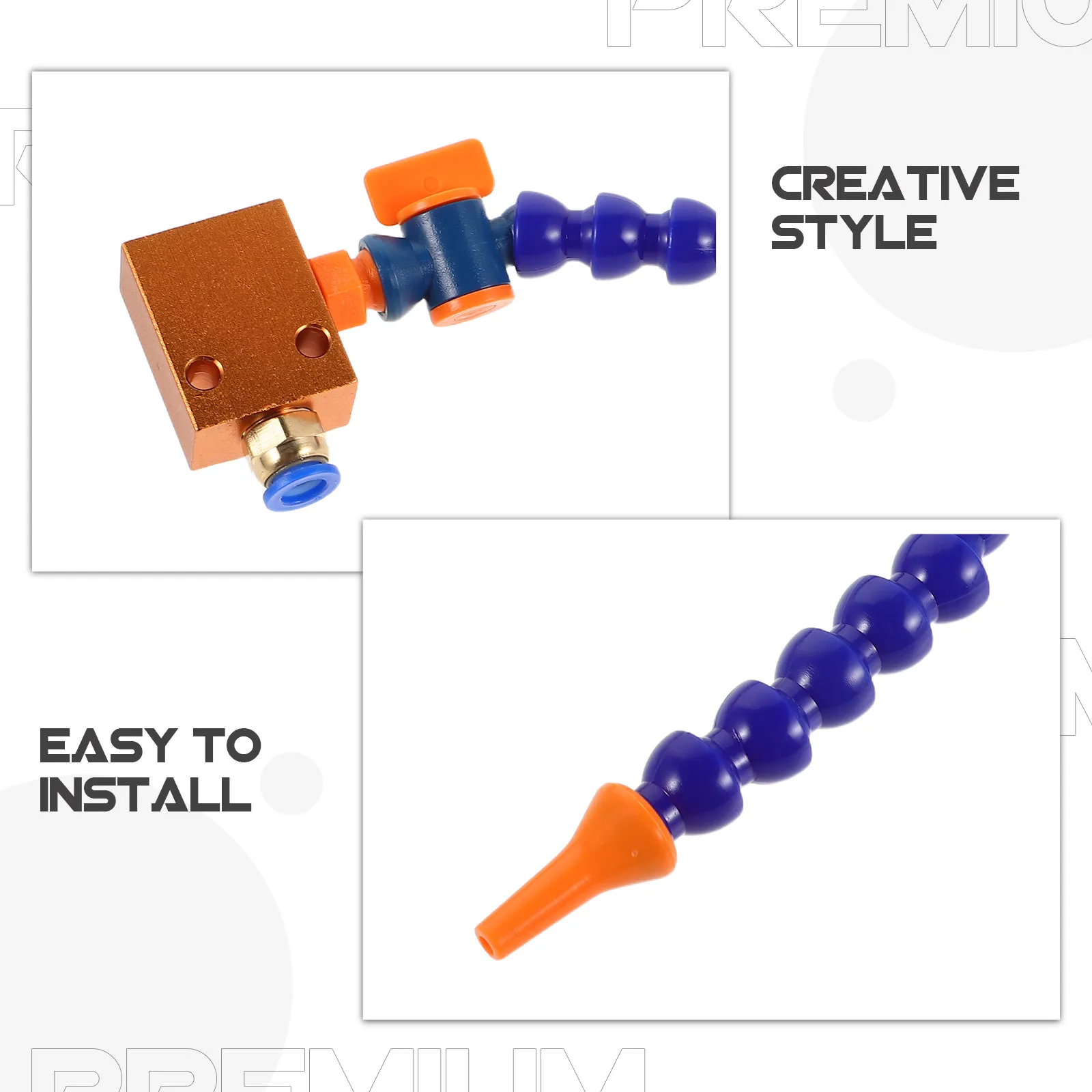 Adjustable Snake-Like Plastic Nozzle for Air Flow Coolant Spray Mist System Cnc Milling Lathe Engraving Metal Cutting Blower