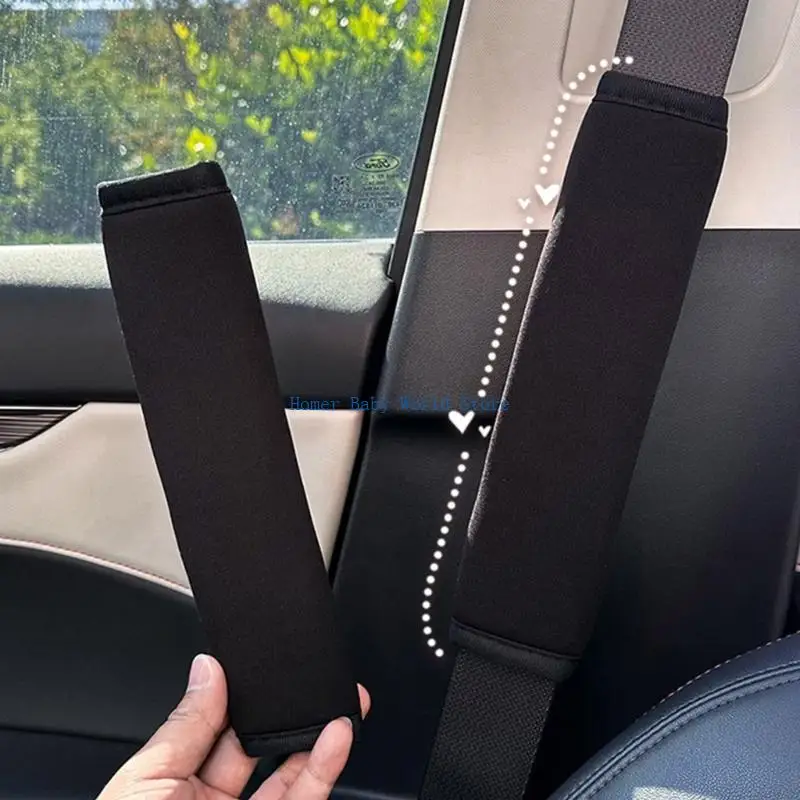 B2QD Children's Safety Belt Cushion Set Comfortable Padding Shoulder & Belly Pad