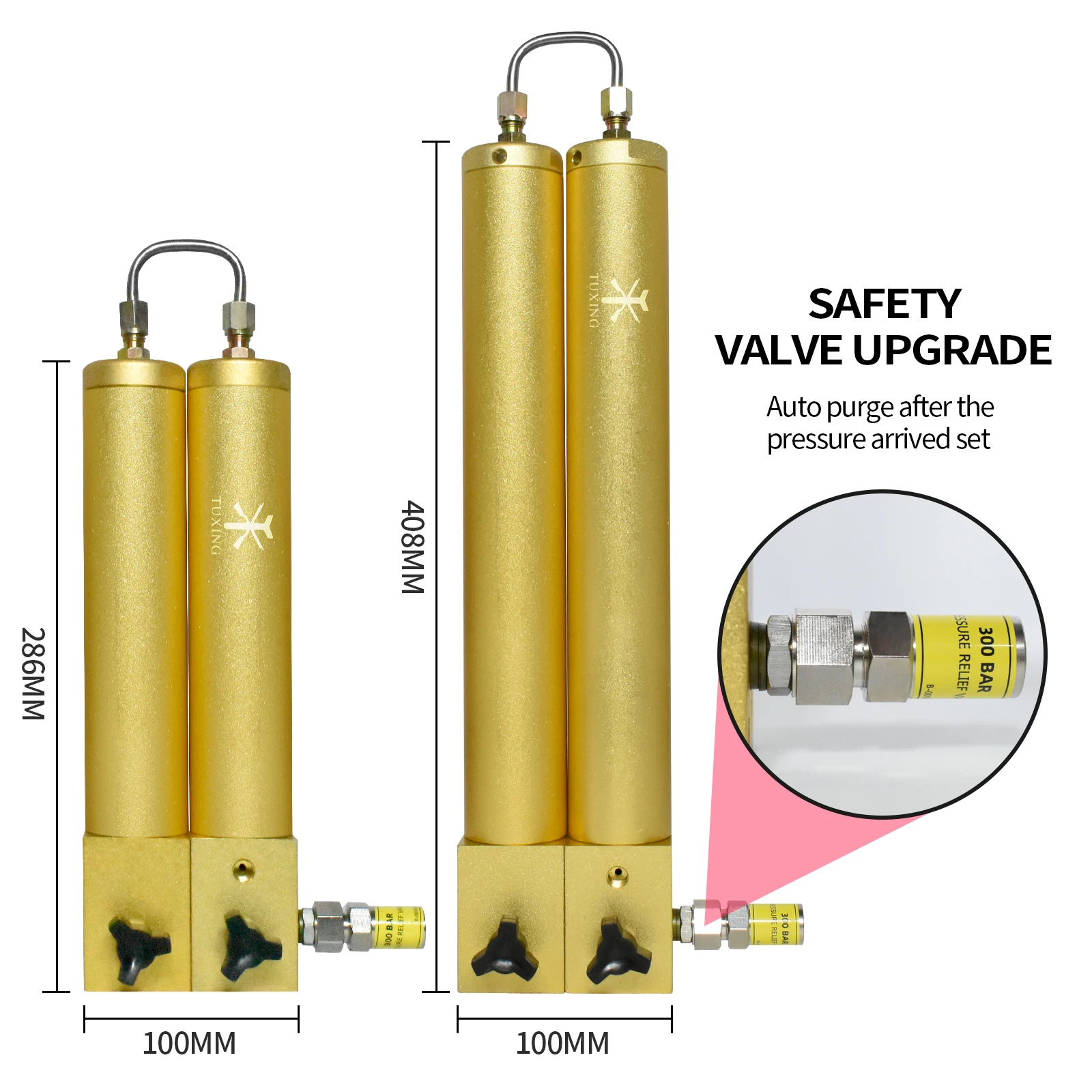 TUXING 4500Psi Compressor Oil Water Separator Two Stage Filtration Air Filter Purifying Air Diving for High Pressure Compressor