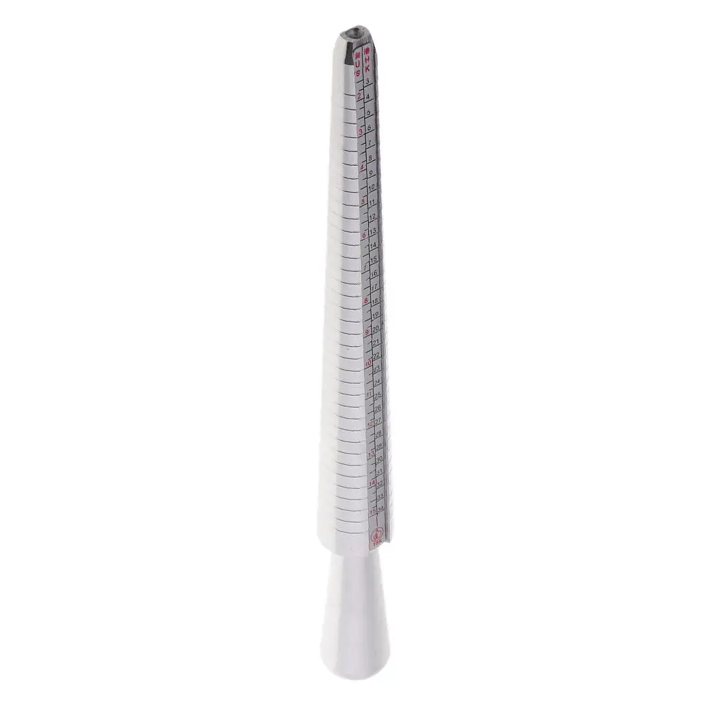 Ring Sizer Gauge Mandrel Metal Measuring Tool for Designing and Adjusting Rings in Jewelry Making Workshops