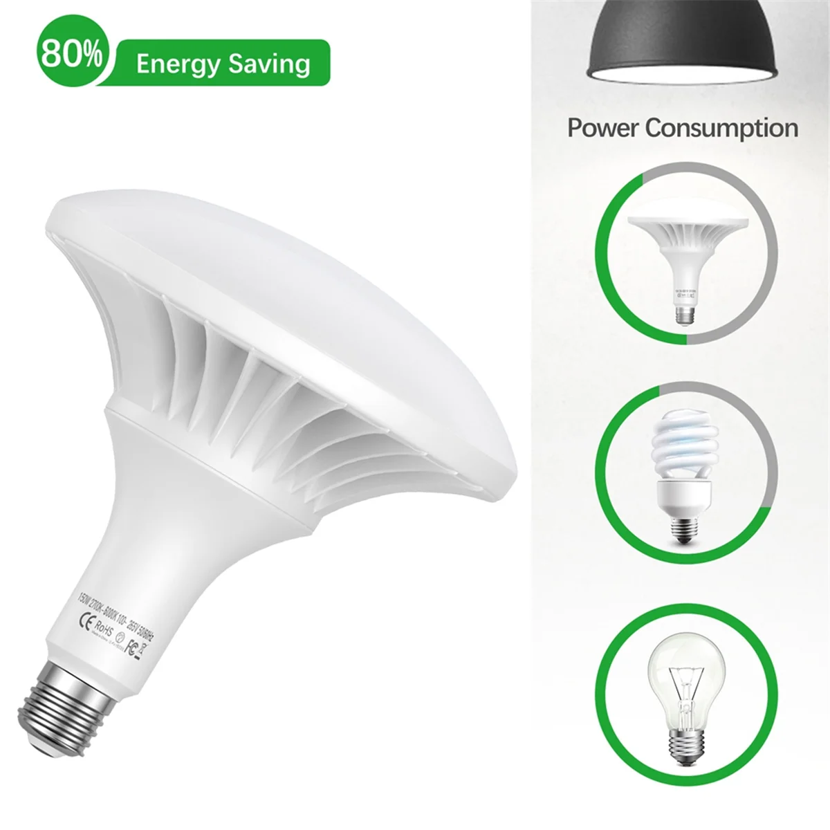 Hot sale 150W LED Light Bulb Photography Lamp Bulb 2700K-6000K Dimmable Energy-Saving E27 Mount for Photography Studio Home