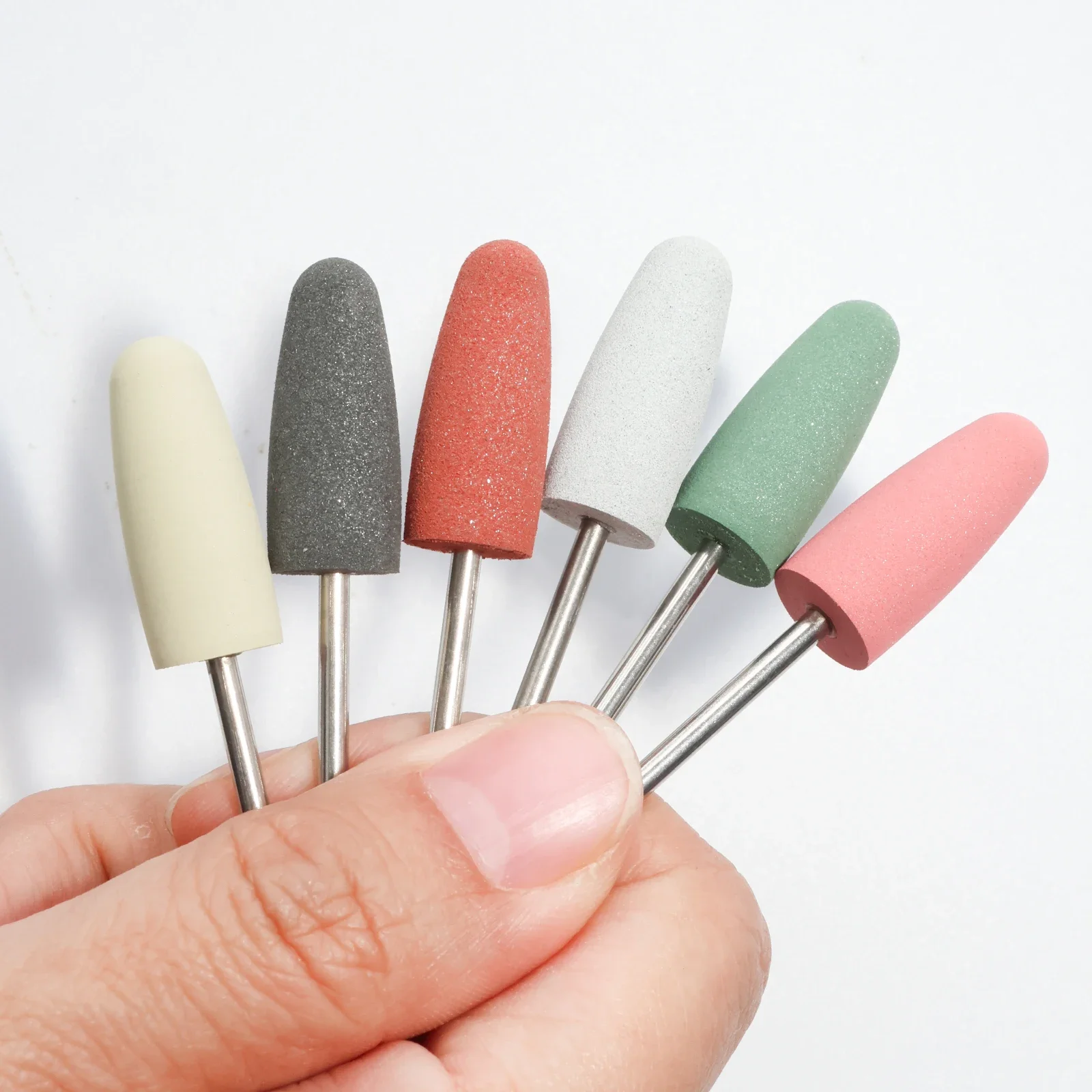HYTOOS جولة سيليكون مسمار لقمة ثقب 12*24 مللي متر 3/32 "الدوارة مانيكير أدوات تلميع القدم الأظافر الكهربائية اكسسوارات #6