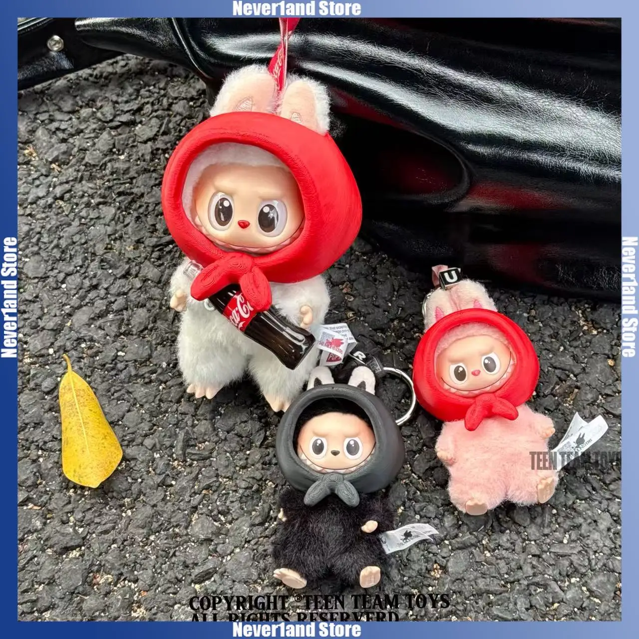 جديد Labubu الملابس ثلاثية الأبعاد الطباعة قبعة حمراء صغيرة لطيف قبعة ملونة الديكور دمية صغيرة أفخم الملابس والاكسسوارات هدية الكريسماس #1