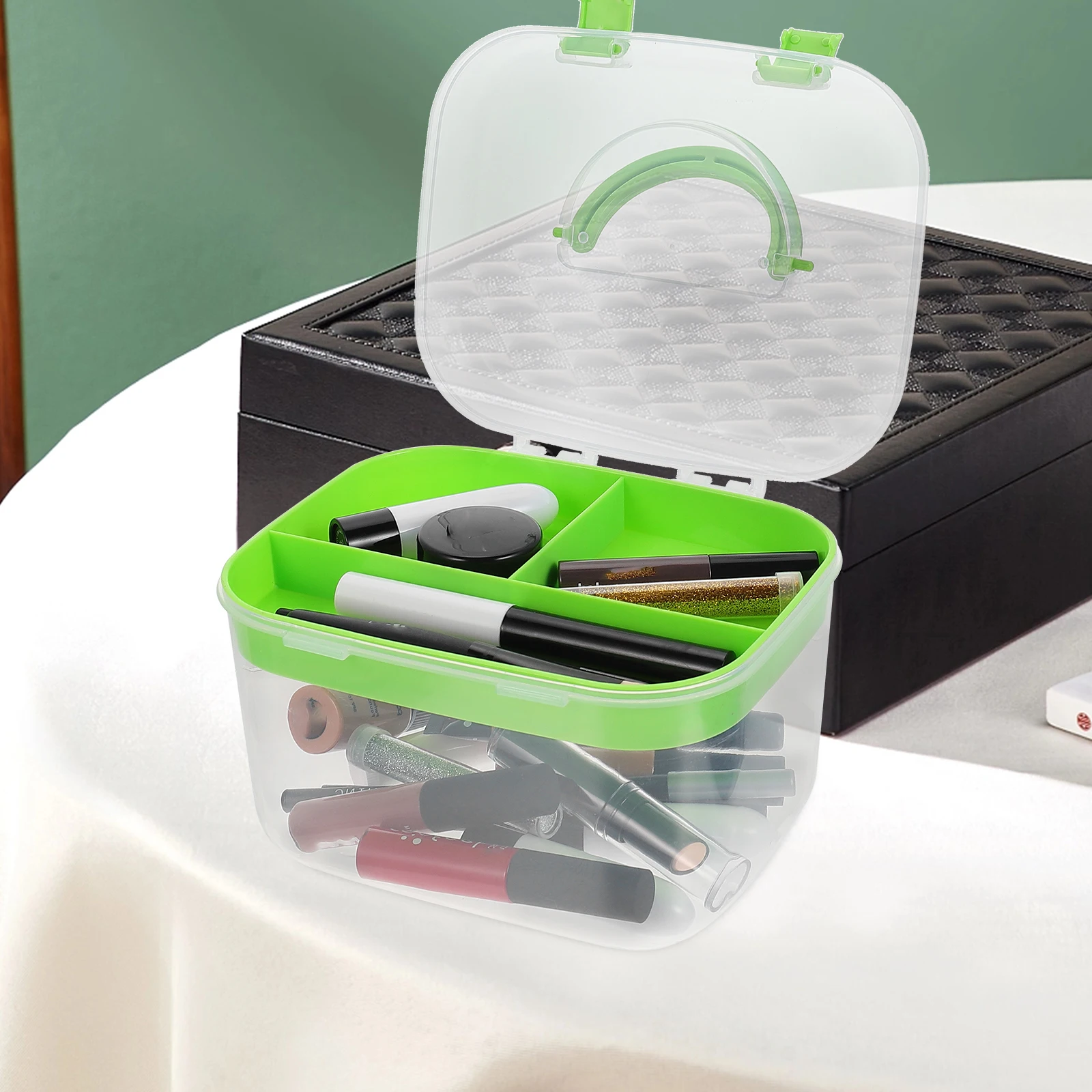 

Double Layer Storage Box Large Capacity Plastic Medicine ganizer Portable Household Box Sewing Container Versatile