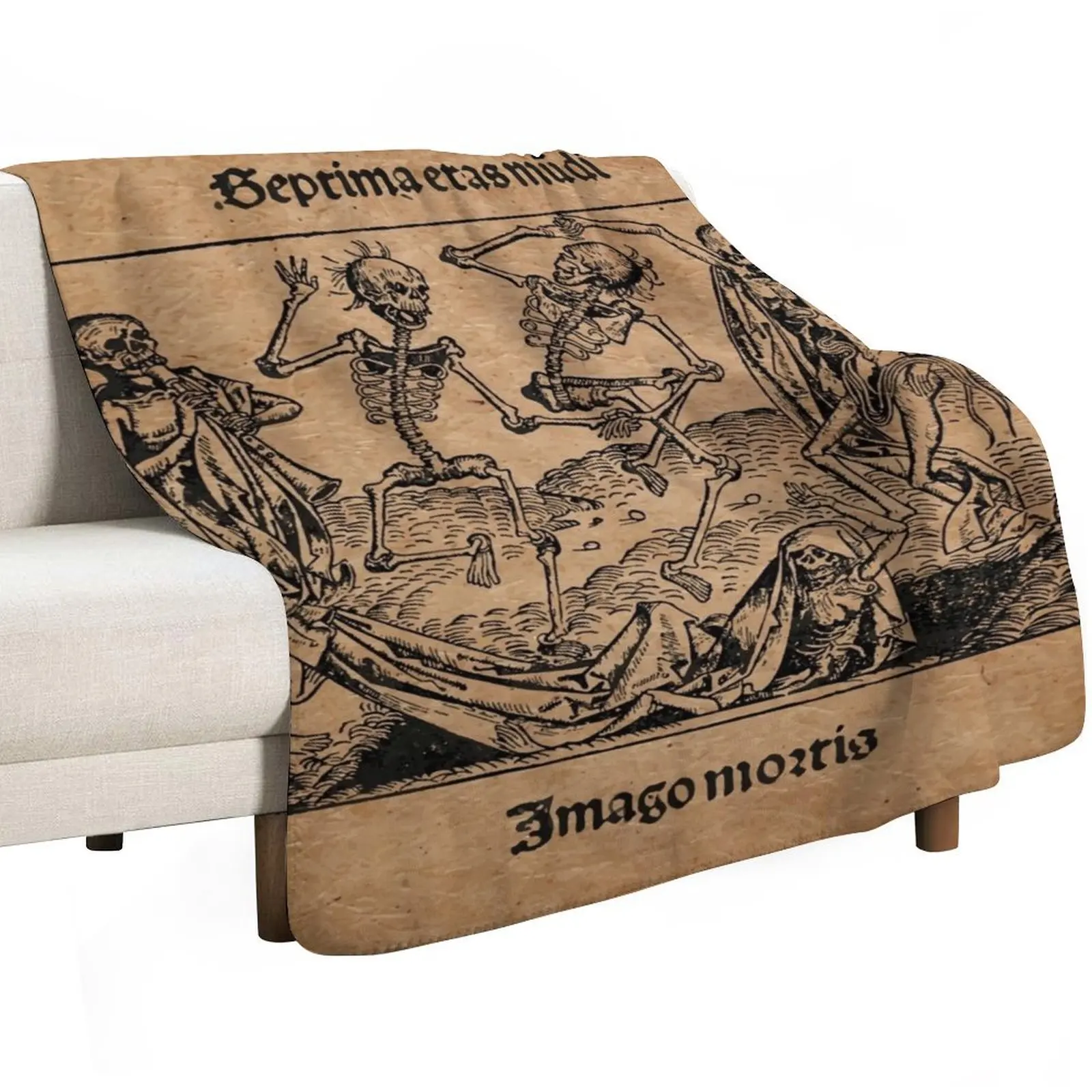 Danse Macabre Throw Blanket Camping For Baby blankets and throws Flannels Plush bed plaid Blankets
