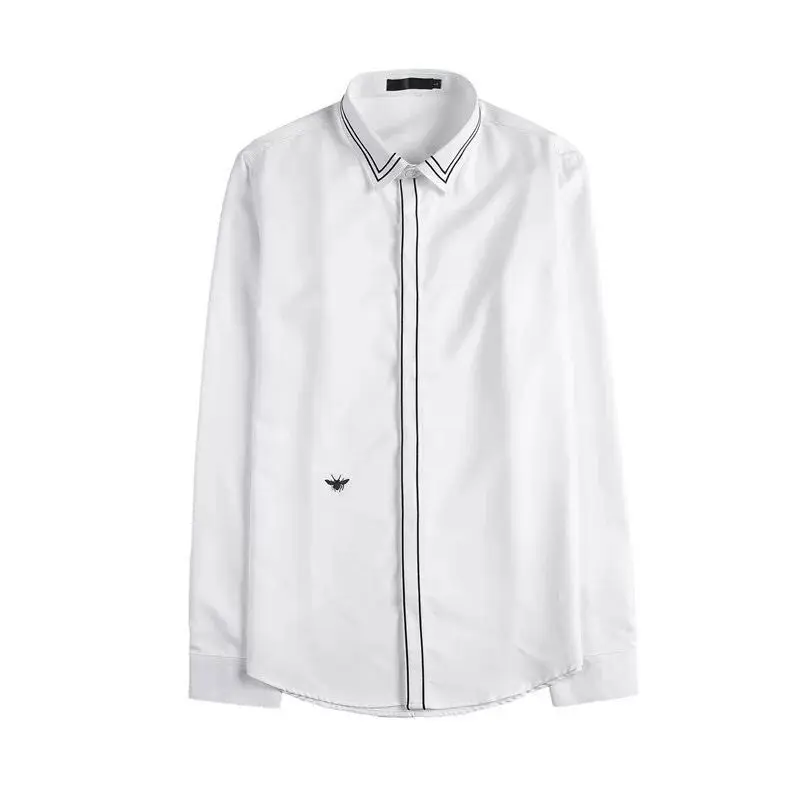 Elegant Fashion Harajuku Slim Fit Blusa a Peaked Collar Solid Button Long Sleeve Outerwear Loose Casual All Match Male Clothes