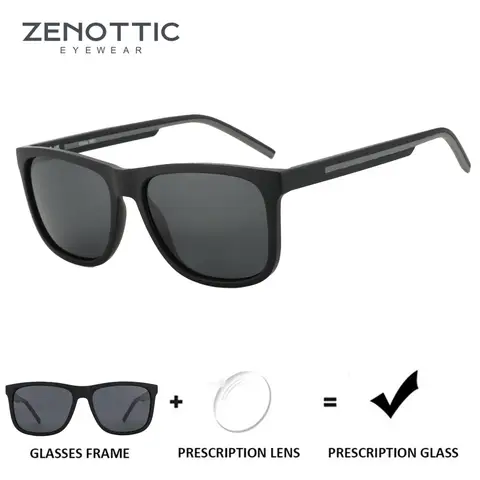 ZENOTTIC 남성용 편광 선글라스 - 경량 TR90 프레임 스퀘어 남성용 선글라스 UV400 보호