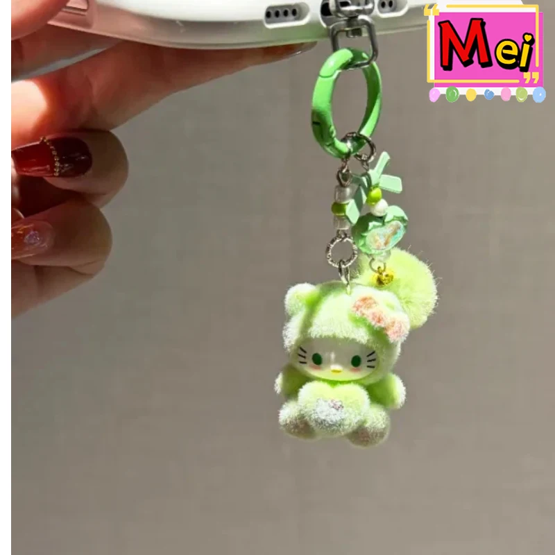 جديد لطيف كيتي أفخم المفاتيح الملونة 3d أفخم القط على شكل حقيبة الظهر قلادة سيارة الديكور شنقا سلسلة عيد الميلاد هدية عيد ميلاد