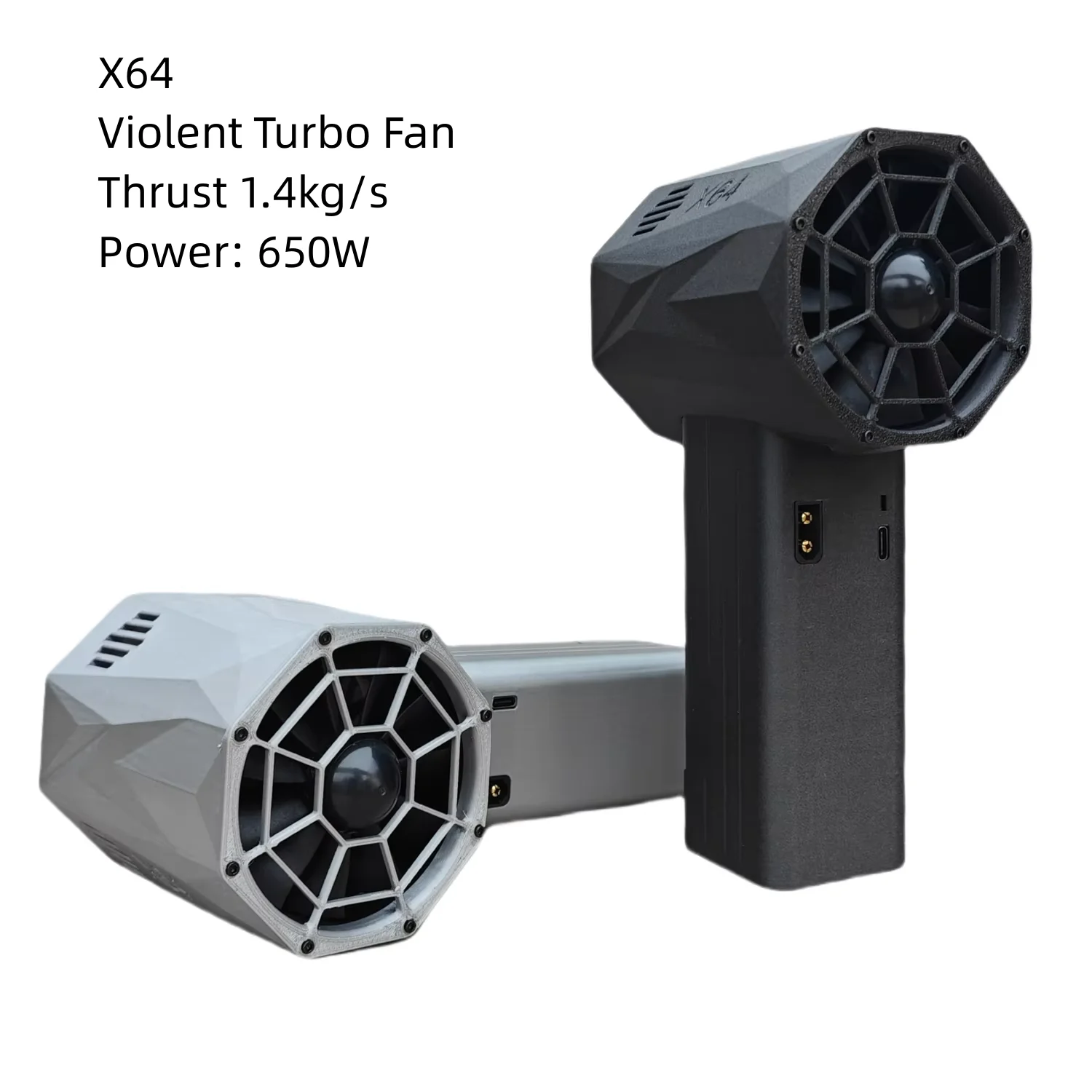 X64 Violent Turbo Fan Fast Charging Wind Speed 240km/h Brushless Motor Powerful Instantaneous Thrust 1.4kg/s Industrial Duct Fan