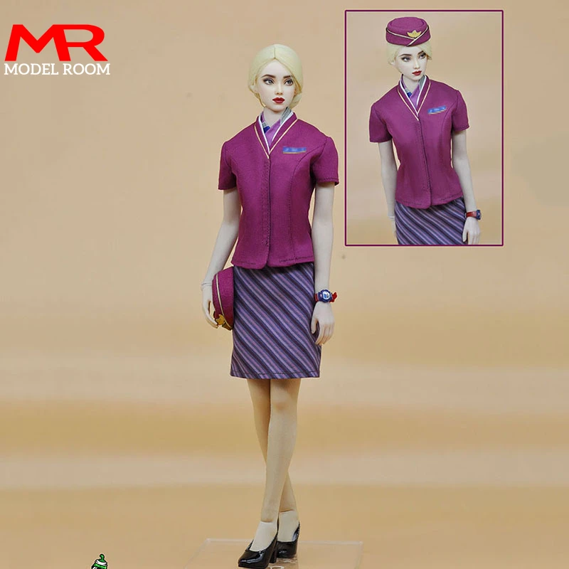 

In Stock CUKE TOYS MA-024 1/6 Female Flight Attendant Uniform Set Clothes Model Fit 12'' TBL S18 Soldier Action Figure Body Doll