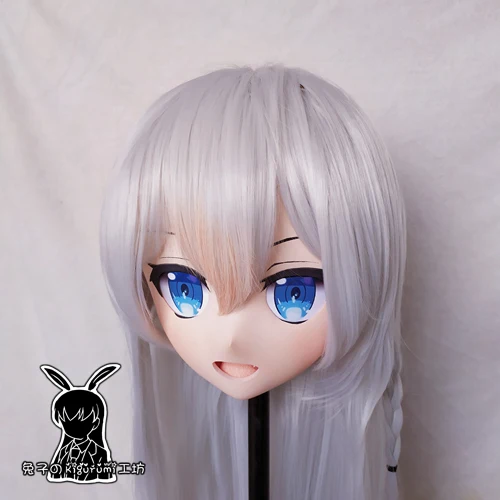 (KM5168)Top Quality Handmade Female Resin Cosplay Japanese Role Play Vtuber Kigurumi Mask Crossdresser Doll Transgender Mask